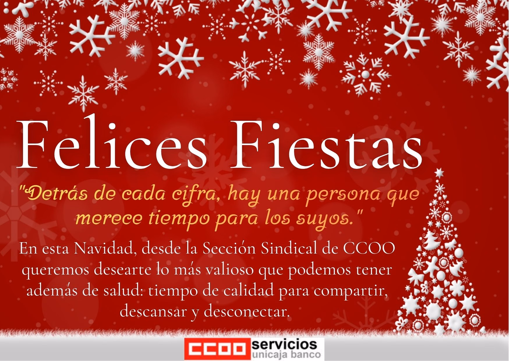 Felicitación navideña Sección Sindical CCOO